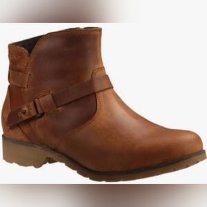 Teva Tan Leather Ankle Booties